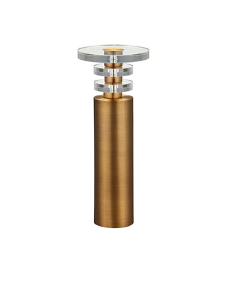 Buy antique-brass-clear Shani Collection Drinks Table by Currey and Company