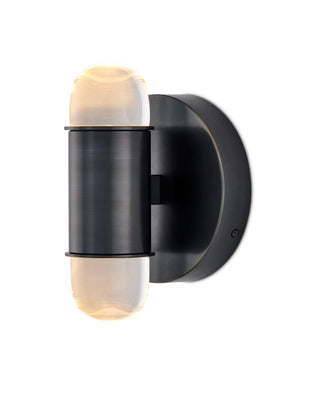 Buy oil-rubbed-bronze-clear Capsule Collection Sconce by Currey and Company