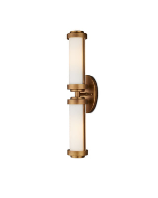 Buy antique-brass-opaque Bowland Collection Sconce by Currey and Company