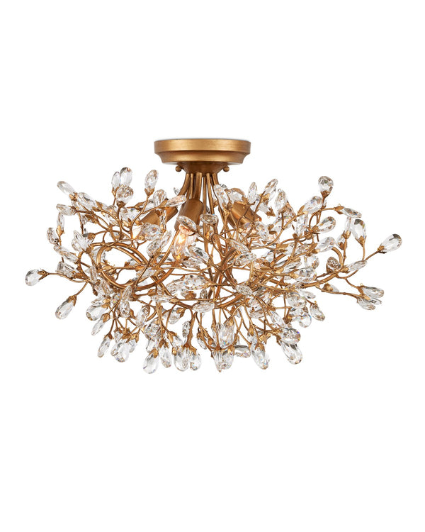 Crystal Bud Collection Semi Flush Mount Light by Currey and Company