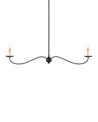 Buy zanzibar-black Saxon Collection Chandelier by Currey and Company