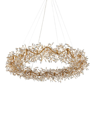 Buy clear-brass Crystal Bud Collection Chandelier by Currey and Company