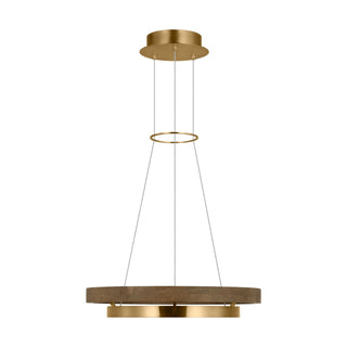 Buy natural-brass-weathered-oak Grace Outdoor (Damp) Chandelier by Visual Comfort Modern