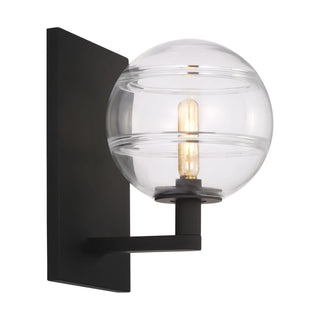 Buy nightshade-black-with-clear-glass-and-clear-textured-shade Sedona Outdoor (Damp) Sconce by Visual Comfort Modern