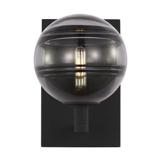 Buy nightshade-black-with-transparent-smoke-glass-and-smoke-shade Sedona Outdoor (Damp) Sconce by Visual Comfort Modern