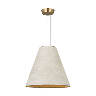 Buy natural-brass-with-cream-glass-and-natural-cream-shade Karam Outdoor (Damp) Pendant by Visual Comfort Modern