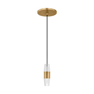 Buy natural-brass-and-clear-shade Lassell Outdoor (Damp) Pendant by Visual Comfort Modern