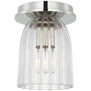 Buy polished-nickel Asalea Outdoor (Damp) Flush Mount Ceiling Light by Visual Comfort Signature