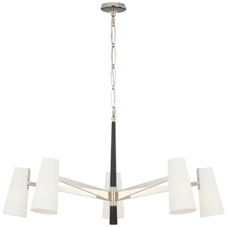 Buy polished-nickel-and-ebony Olina Outdoor (Damp) Chandelier by Visual Comfort Signature