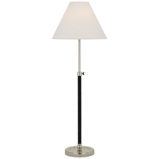 Buy polished-nickel-and-black-rattan Basden Lamp by Visual Comfort Signature