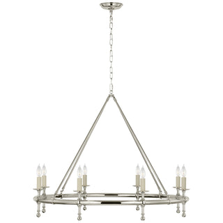 Buy polished-nickel Classic Chandelier by Visual Comfort Signature