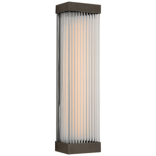 Buy bronze-with-clear-glass-rods-glass-and-clear-shade Vance Outdoor (Damp) Sconce by Visual Comfort Signature