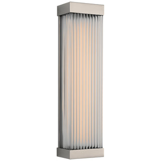 Buy polished-nickel-with-clear-glass-rods-glass-and-clear-shade Vance Outdoor (Damp) Sconce by Visual Comfort Signature
