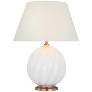 Buy white-glass-and-white-shade Talia Outdoor (Damp) Table Accent Lamp by Visual Comfort Signature