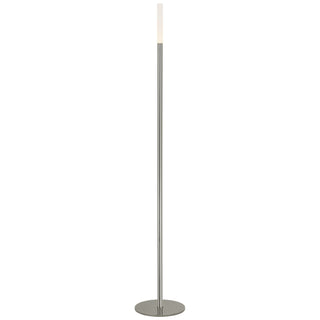 Buy polished-nickel-with-etched-crystal-glass-and-frosted-shade Rousseau Floor Lamp by Visual Comfort Signature