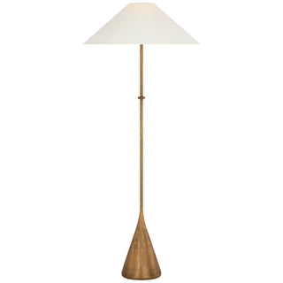 Buy museum-brass-with-5-5-x-26-x-13-5-linen-glass Zealous Floor Lamp by Visual Comfort Signature