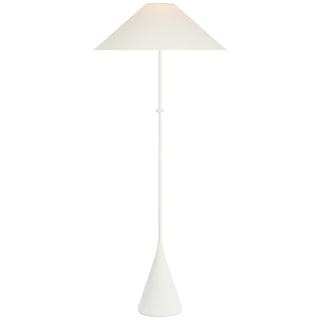 Buy museum-white-with-5-5-x-26-x-13-5-linen-glass Zealous Floor Lamp by Visual Comfort Signature