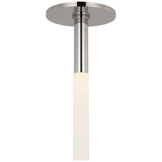 Buy polished-nickel-with-etched-crystal-glass-and-frosted-shade Rousseau Outdoor (Damp) Flush Mount Ceiling Light by Visual Comfort Signature
