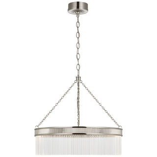 Buy polished-nickel-with-crystal-rods-glass Menil Outdoor (Damp) Chandelier by Visual Comfort Signature