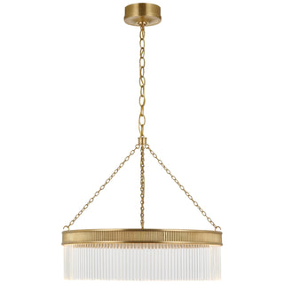 Buy soft-brass-with-crystal-rods-glass Menil Outdoor (Damp) Chandelier by Visual Comfort Signature