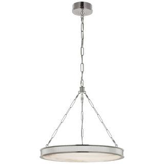 Buy polished-nickel-with-alabaster-glass Matthew Outdoor (Damp) Chandelier by Visual Comfort Signature