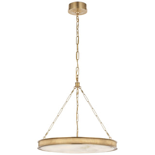 Buy soft-brass-with-alabaster-glass Matthew Outdoor (Damp) Chandelier by Visual Comfort Signature