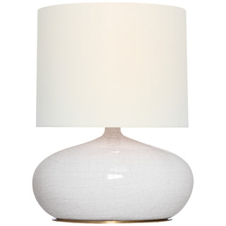 Buy crackled-ivory-with-16-5-x-17-x-13-linen-glass-and-natural-cream-shade Olinda Table Lamp by Visual Comfort Signature
