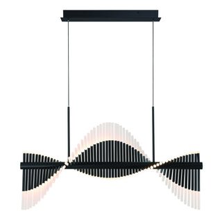 Buy black-with-cylindrical-frosted-acrylic-glass Voltik Chandelier by Eurofase