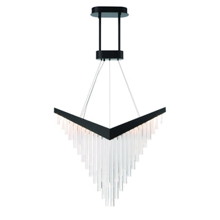 Buy black-with-rectangular-crystalic-acrylic-glass Vivien Chandelier by Eurofase