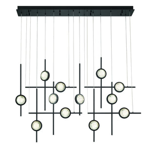 Buy black-with-clear-glass-globe-shade-glass-and-clear-shade Barletta Chandelier by Eurofase