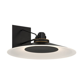 Buy gold-black-with-cone-frosted-glass-glass Deckard Outdoor (Wet) Wall Lanterns by Eurofase