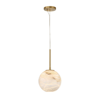 Buy gold-with-globe-alabaster-glass Kepler Pendant by Eurofase