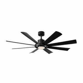 Buy matte-black-finish-with-matte-black-blades 8-Blades Aura Modern Forms Fans by Modern Forms Fans