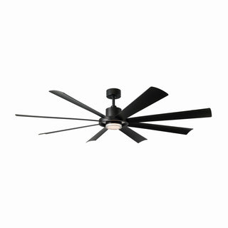 Buy matte-black-finish-with-matte-white-blades 8-Blades Aura Outdoor (Wet) Ceiling Fan with Light by Modern Forms Fans