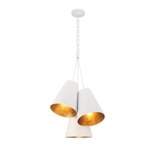 Buy matte-white-antique-gold Alston Outdoor (Damp) Pendant by Crystorama