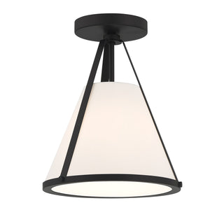 Buy black-and-white-shade Fulton Semi-Flush Mount Ceiling Light by Crystorama