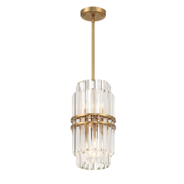 Crystorama - HAY-1401-AG - Four Light Pendant - Hayes - Aged Brass from Lighting & Bulbs Unlimited in Charlotte, NC