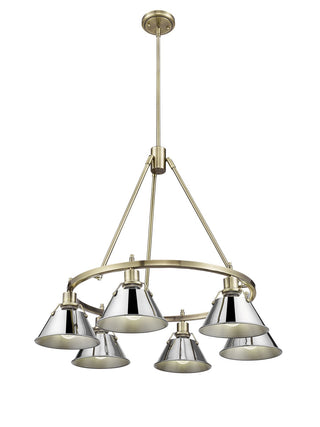 Buy aged-brass-with-chrome-glass Orwell Chandelier by Golden