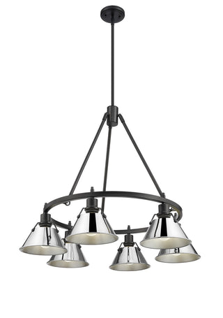 Buy matte-black-with-chrome-glass Orwell Chandelier by Golden