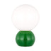 Green with Milk Glass and White Shade