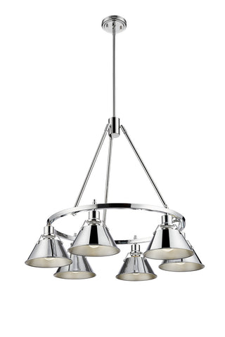 Buy chrome-with-chrome-glass Orwell Chandelier by Golden