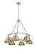 Pewter with Aged Brass Glass and Brass/Gold Shade