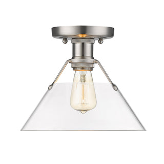 Buy pewter-with-clear-glass-glass-and-clear-shade Orwell Flush Mount Light by Golden