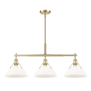 Buy brushed-champagne-brass-with-opal-glass-glass-and-opal-shade Orwell Pendant by Golden