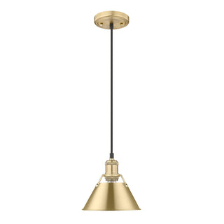 Buy brushed-champagne-brass-with-brushed-champagne-brass-glass Orwell Pendant by Golden