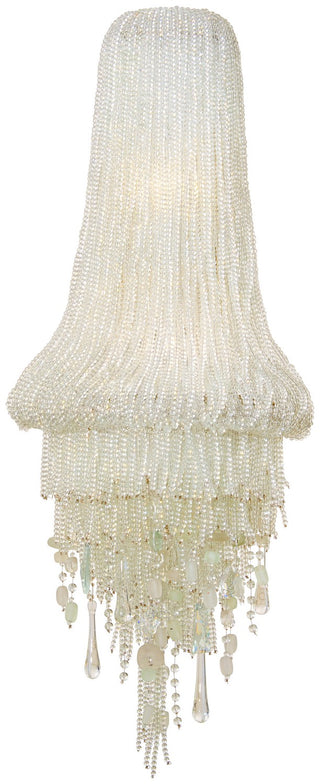 Buy polished-nickel-with-off-white-glass Crystal Reign Outdoor (Damp) Sconce by Metropolitan