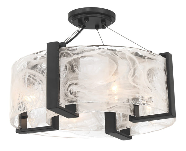 Cloud Break Outdoor (Damp) Semi-Flush Mount Ceiling Light by Minka-Lavery