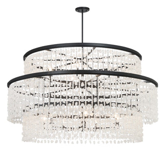 Buy sand-coal-black Shimmering Elegance Outdoor (Damp) Chandelier by Minka-Lavery