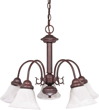 Buy old-bronze-with-alabaster-glass-and-white-shade Ballerina Chandelier by Nuvo Lighting