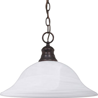 Buy old-bronze Alabaster Glass Hanging Dome Pendant by Nuvo Lighting